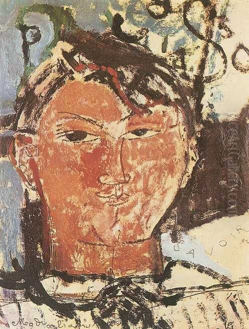 Portrait of Pablo Picasso Oil Painting by Amedeo Modigliani