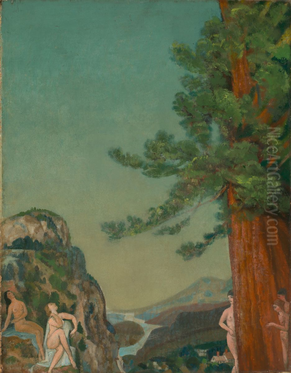 On the Cliffs Oil Painting by unknown