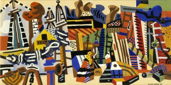 Abstraction Oil Painting by Stuart Davis