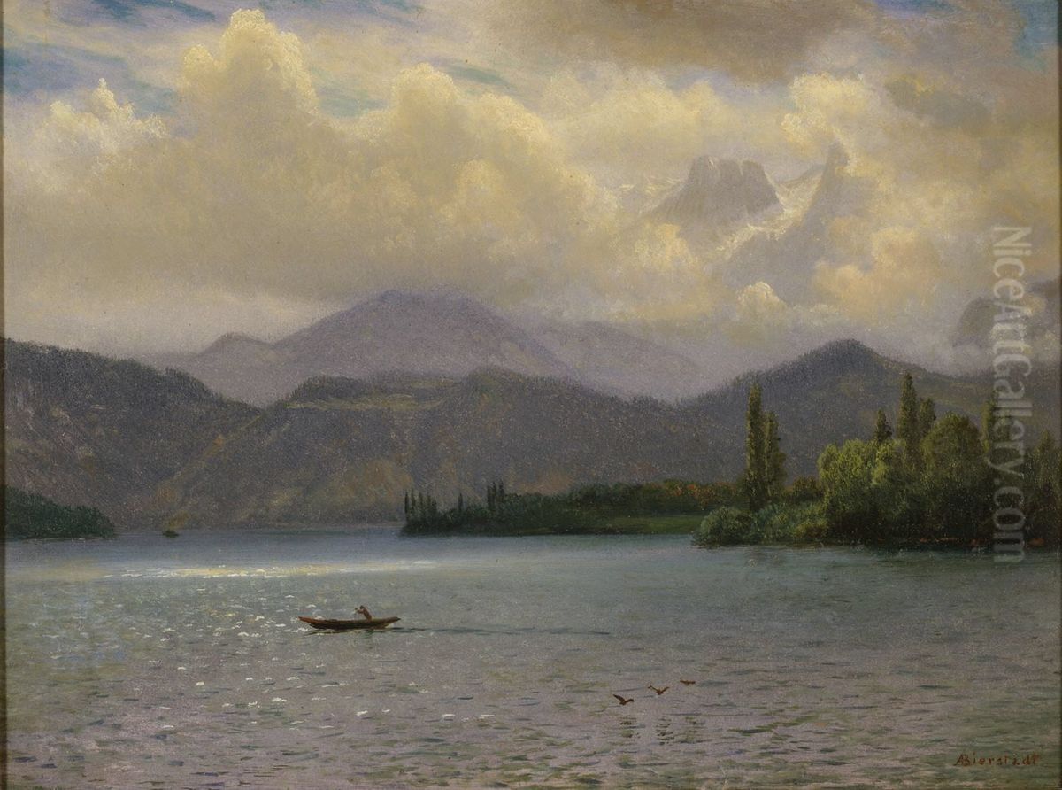 Lake Tahoe, California Oil Painting by Albert Bierstadt
