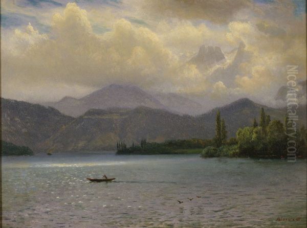 Lake Tahoe, California Oil Painting by Albert Bierstadt
