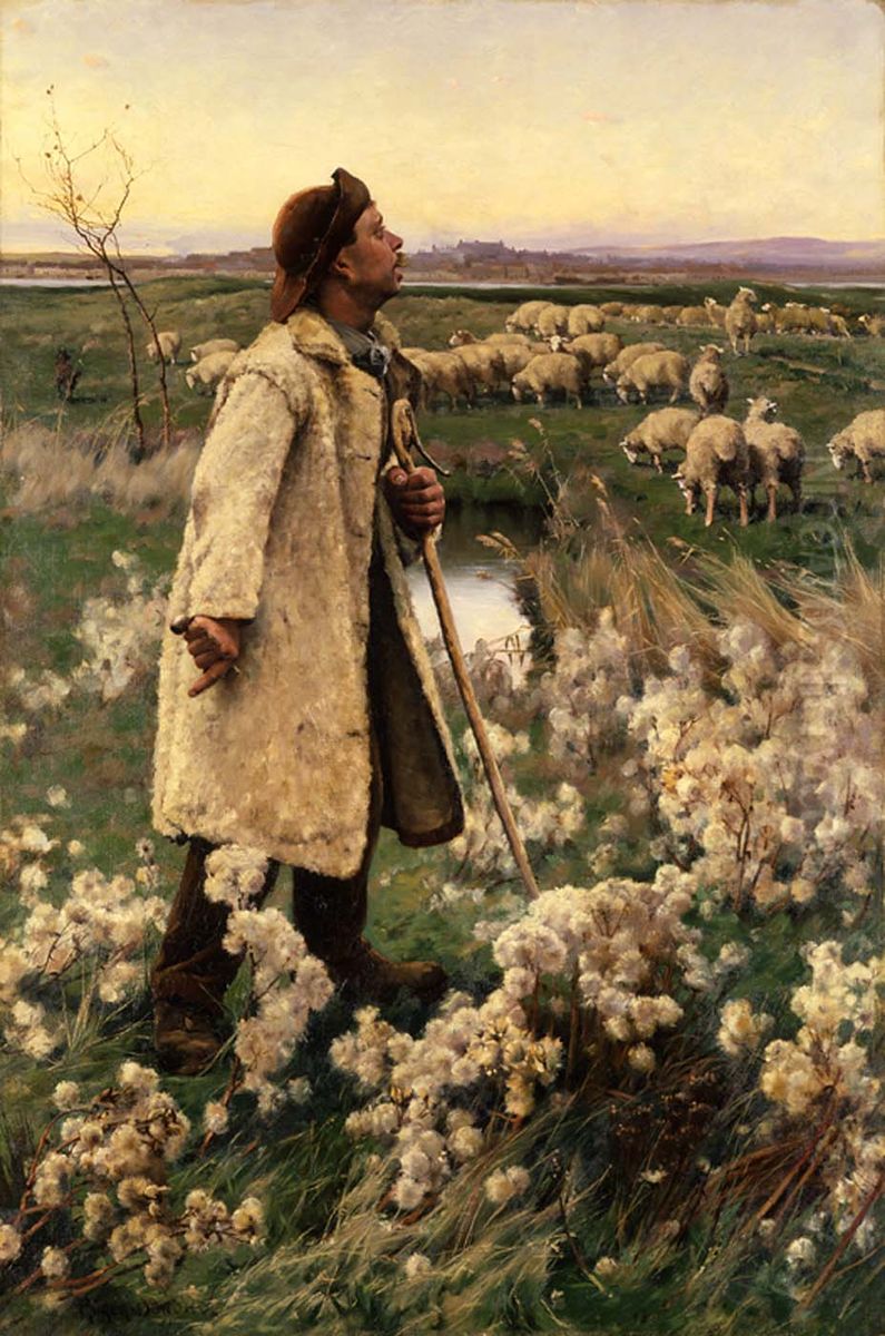 Shepherd Oil Painting by Gaines Ruger Donoho