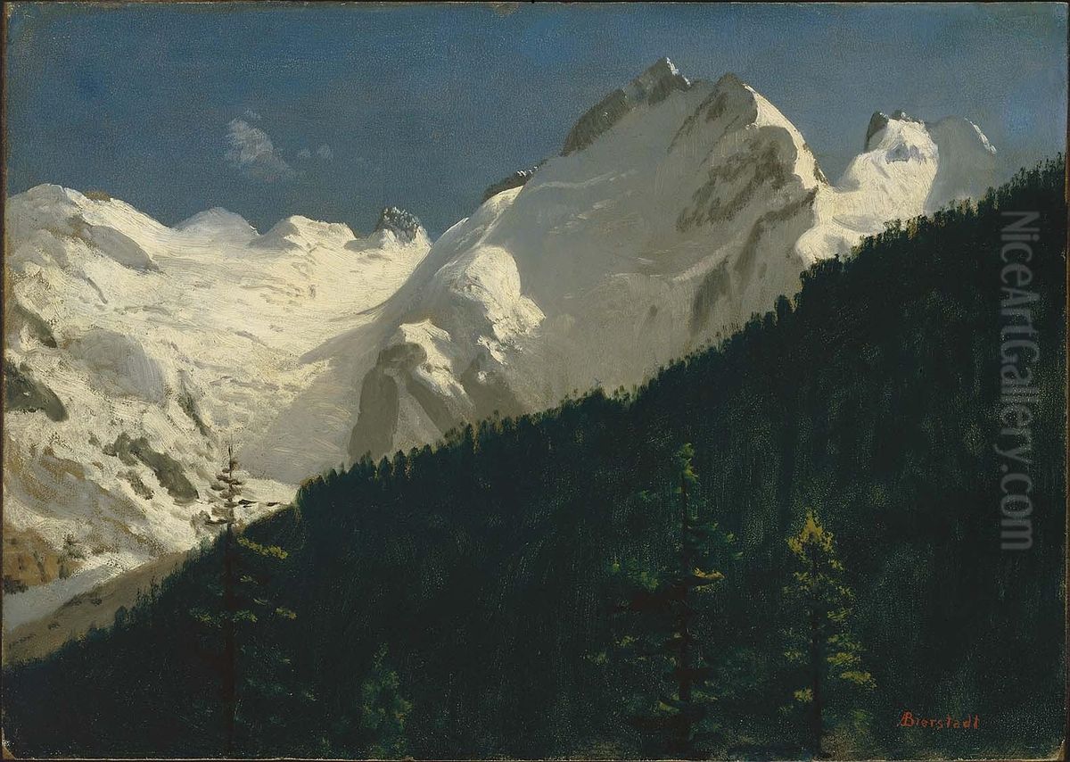 Piz Bernina,Switzerland Oil Painting by Albert Bierstadt