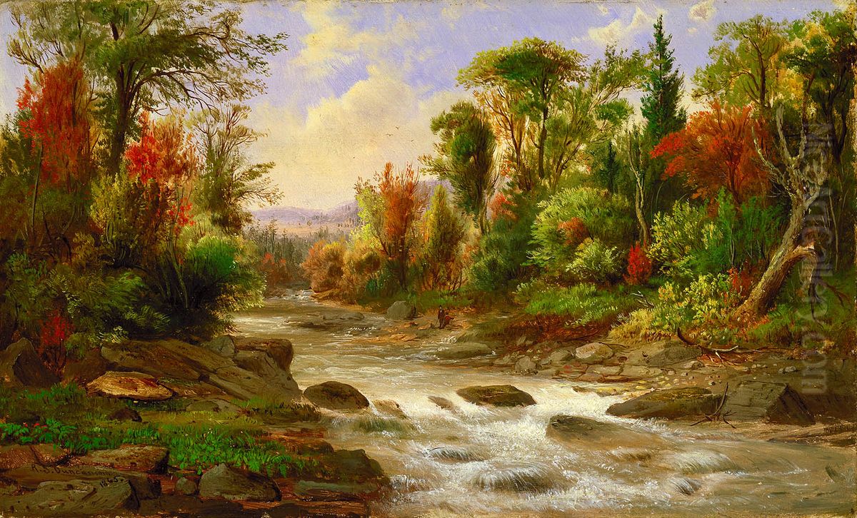 On the St. Annes, East Canada Oil Painting by Robert Seldon Duncanson