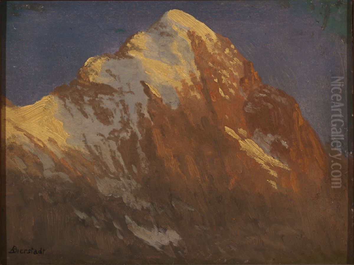 Spur of the Edge at Sunset, Grindelwald Oil Painting by Albert Bierstadt