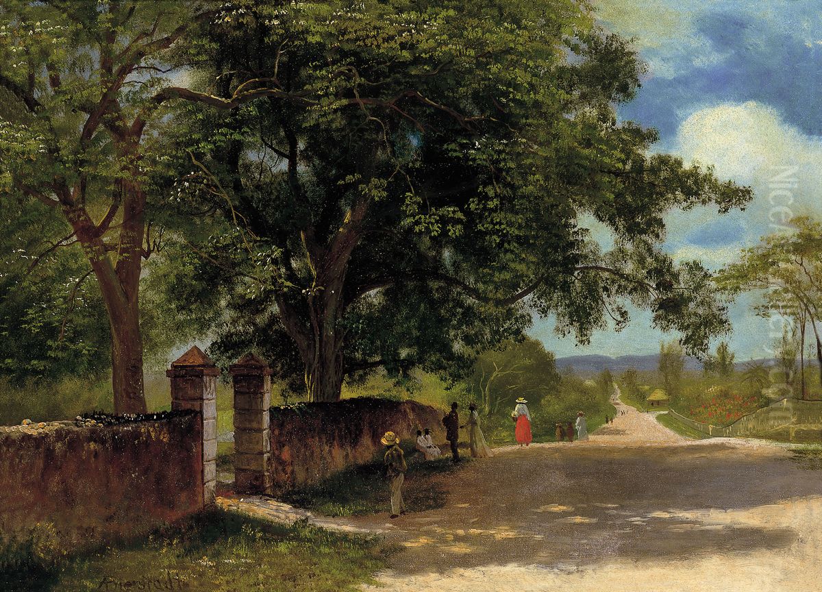 Calle en Nassau Oil Painting by Albert Bierstadt