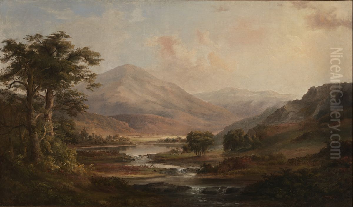 Scottish Landscape Oil Painting by Robert Seldon Duncanson