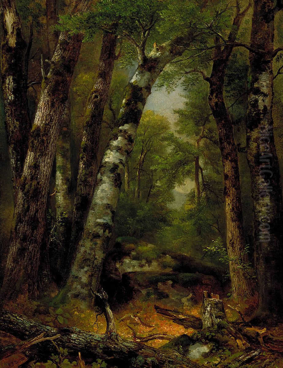 Woodland Glen Oil Painting by Asher Brown Durand