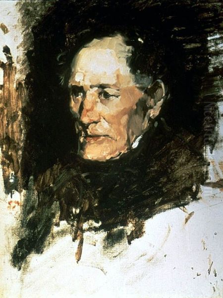 Head of an Old Man Oil Painting by Frank Duveneck