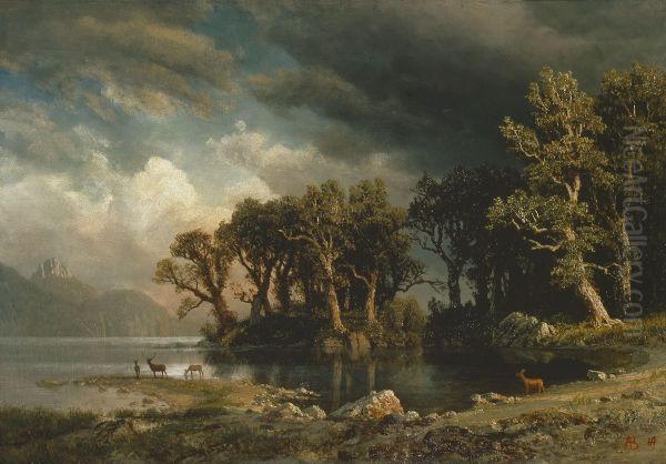 The coming storm Oil Painting by Albert Bierstadt