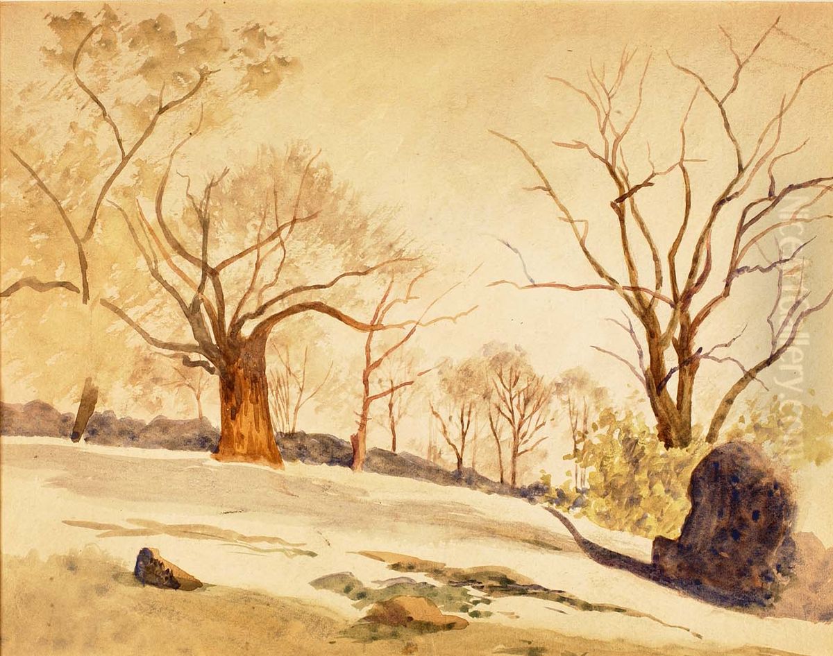 Autumn Landscape Oil Painting by Louis Eilshemius