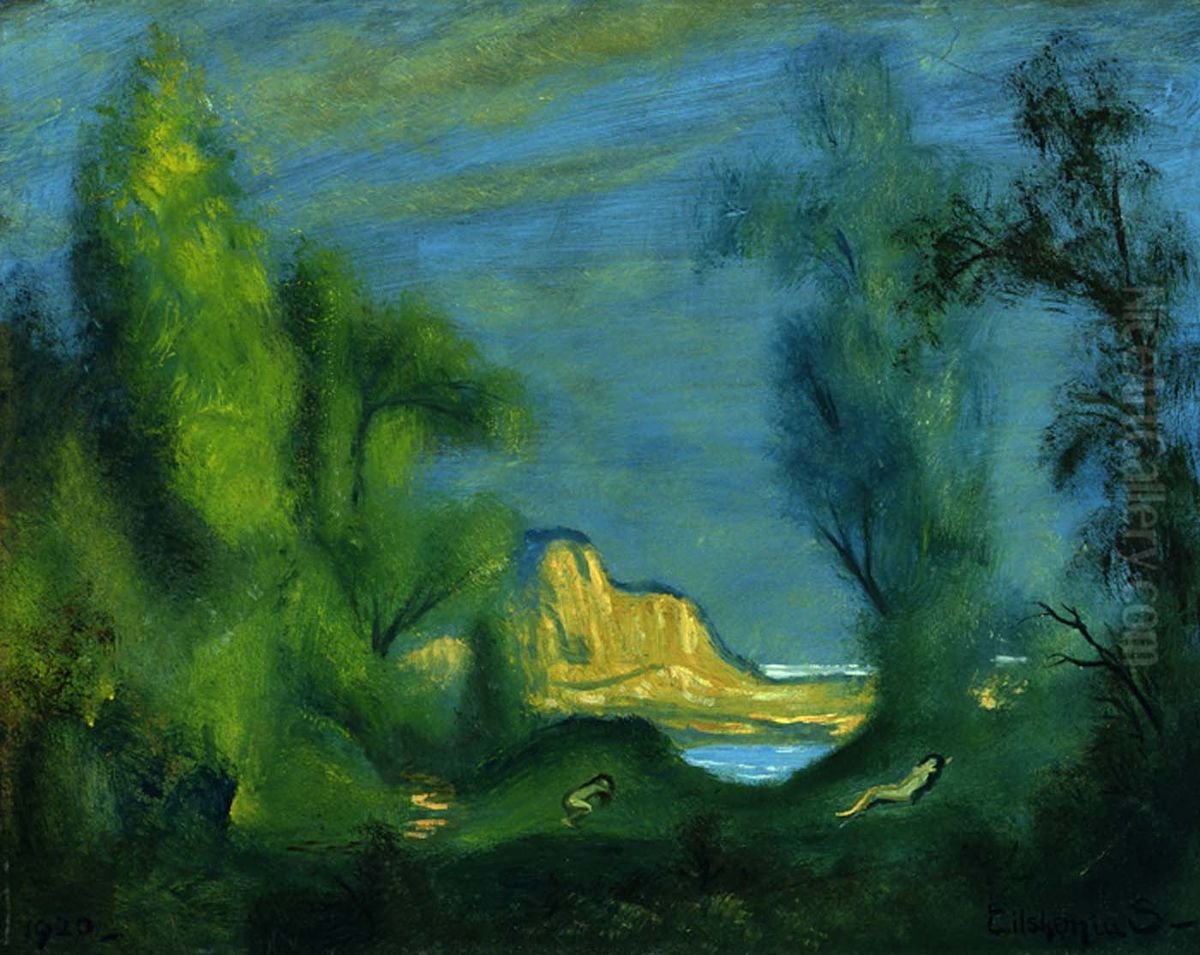 Nymphs Sleeping Oil Painting by Louis Eilshemius