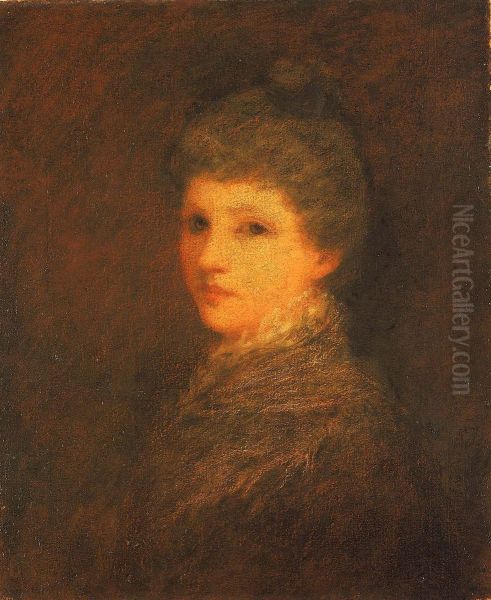 Ideal Head Oil Painting by George Fuller