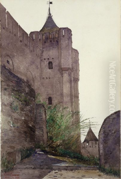 Carcassonne Oil Painting by Cass Gilbert