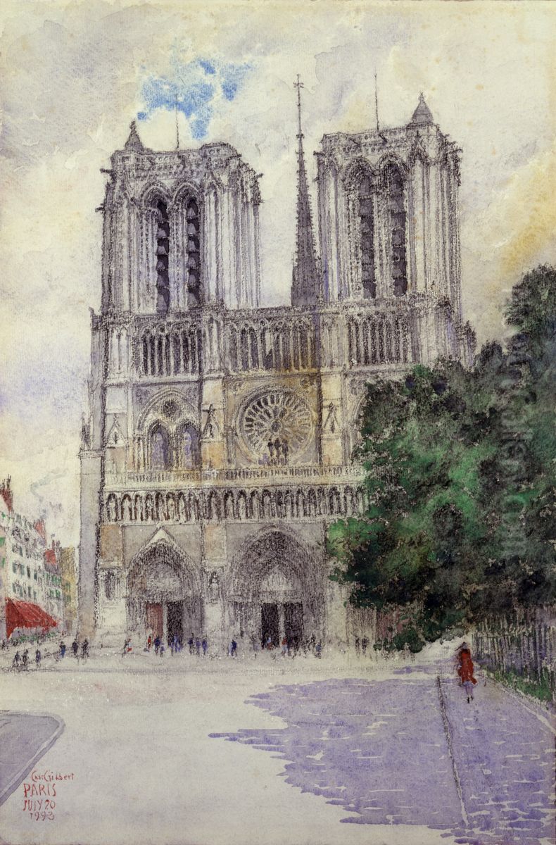 Cathedral of Notre Dame, Paris Oil Painting by Cass Gilbert