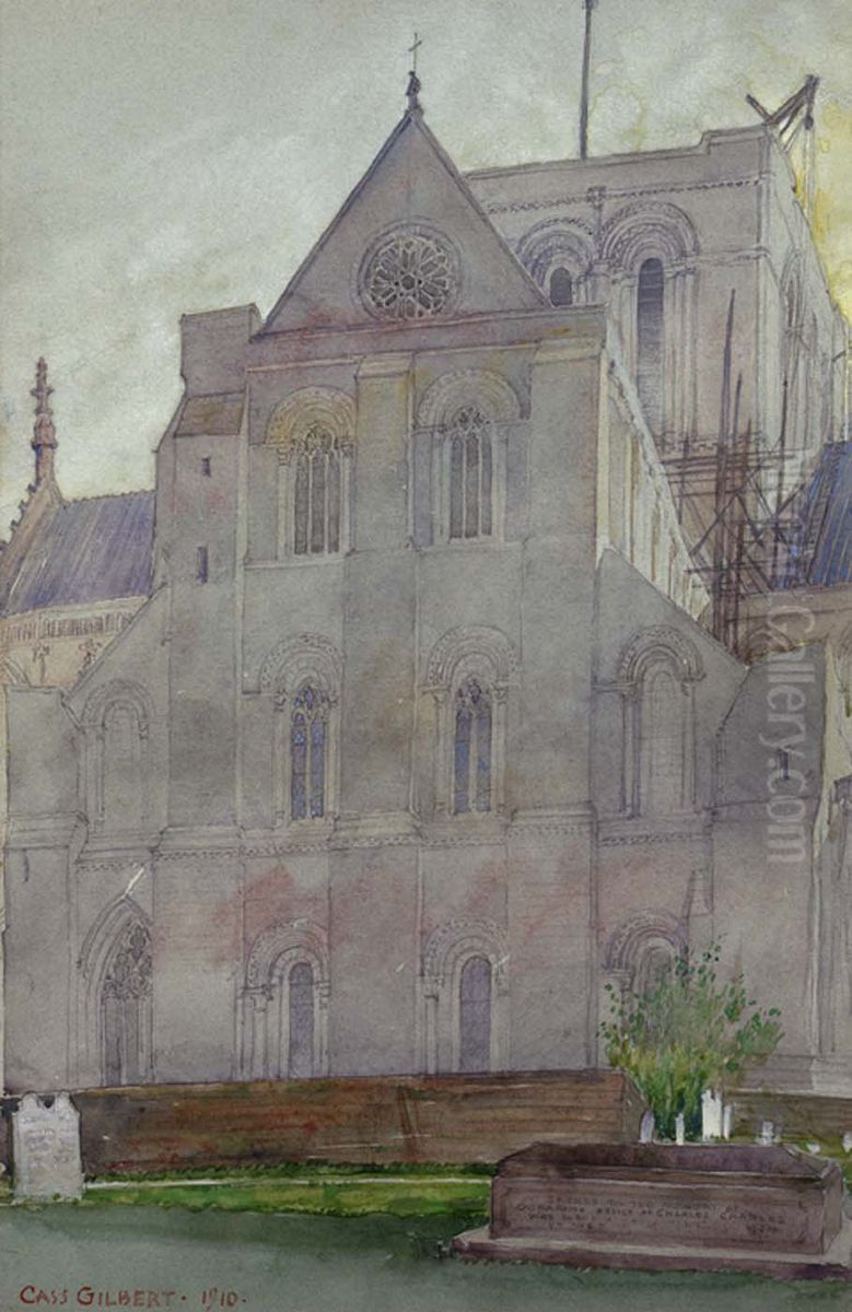 North Transept, Winchester Cathedral, England Oil Painting by Cass Gilbert