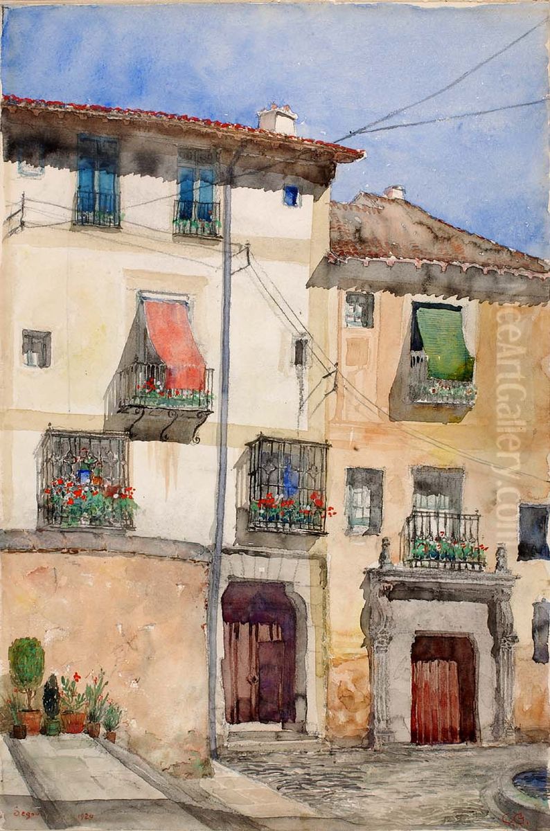 Old House at Segovia, Spain Oil Painting by Cass Gilbert