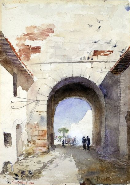 Porta San Paulo, Rome Oil Painting by Cass Gilbert