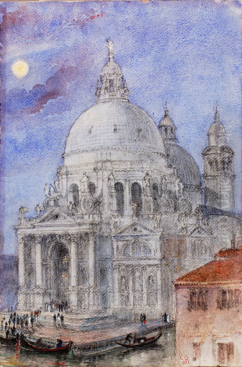 Santa Maria Della Salute, Venice Oil Painting by Cass Gilbert