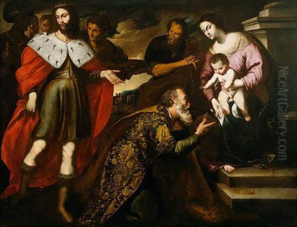 Adoration of the Magi Oil Painting by Andrea Vaccaro