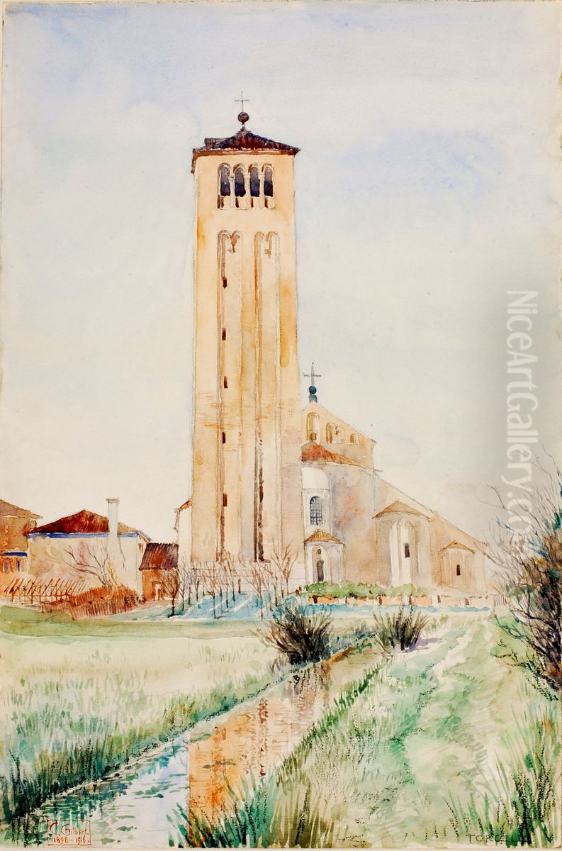 The Tower, Cathedral of Torcello Oil Painting by unknown