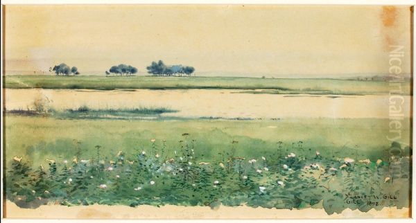 (Landscape with Marshes) Oil Painting by unknown