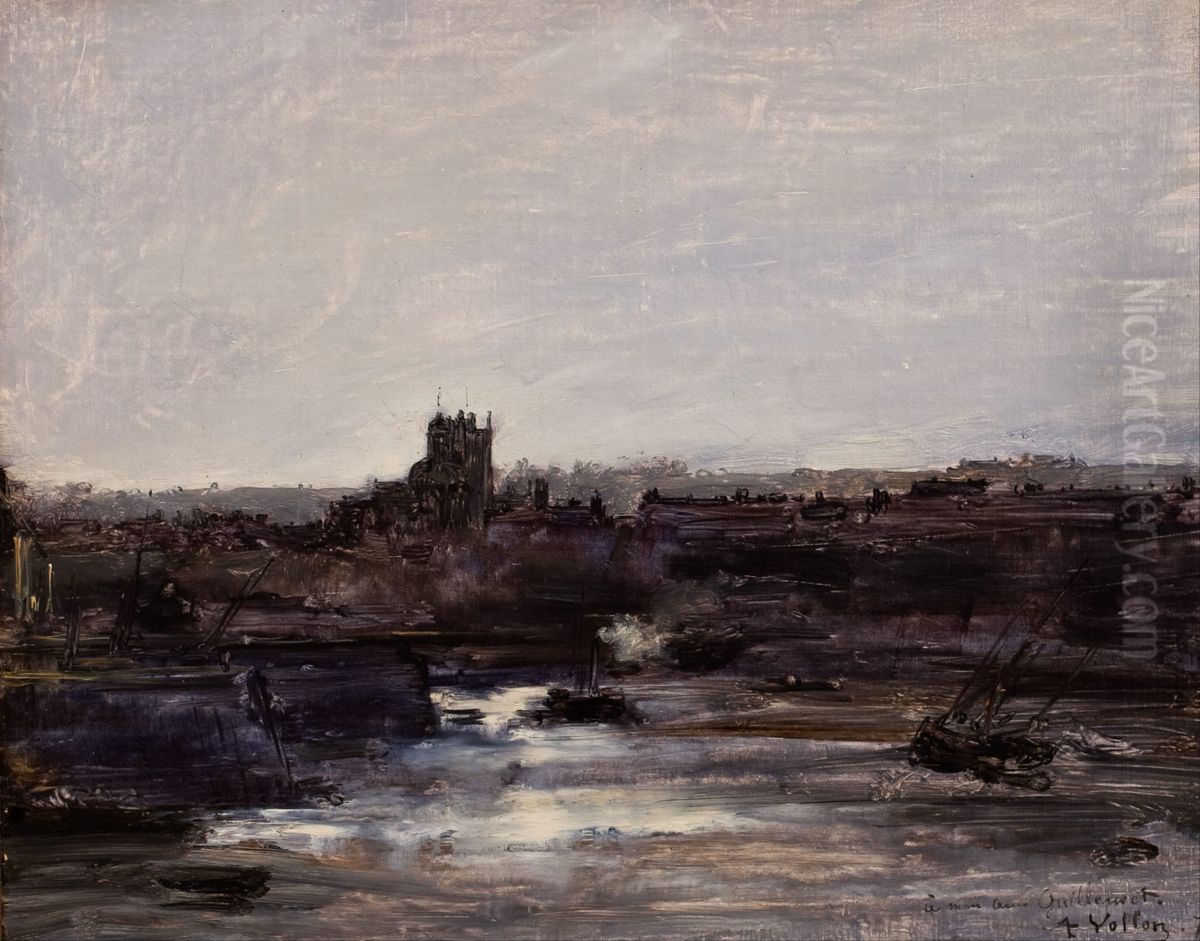 Dieppe Oil Painting by Antoine Vollon