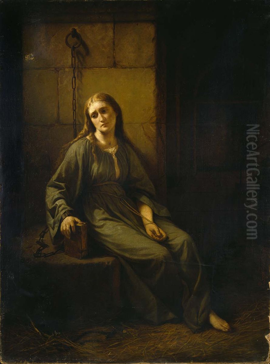 Marguerite in Prison Oil Painting by Johann Grund