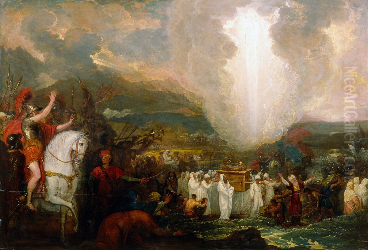 Joshua passing the River Jordan with the Ark of the Covenant Oil Painting by Benjamin West