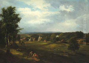 Village Scene near Albany, New York