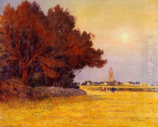 Sunrise at Batz-sur-Mer Oil Painting by Ferdinand du Puigaudeau
