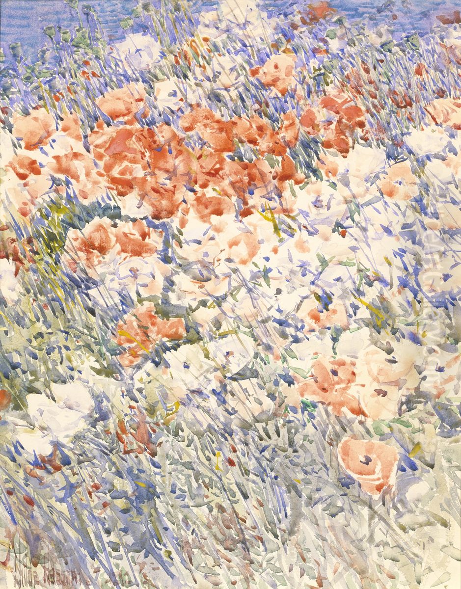 The Island Garden Oil Painting by Childe Hassam