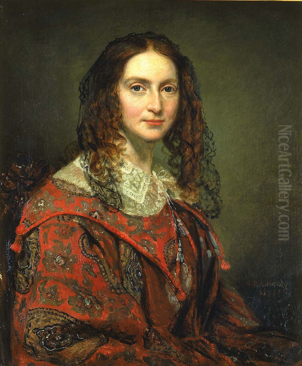 Mrs. Thomas B. Bryan Oil Painting by George Peter Alexander Healy