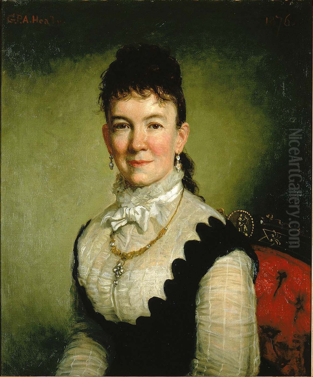Mrs. Albert J. Myer (Catherine Walden) Oil Painting by George Peter Alexander Healy