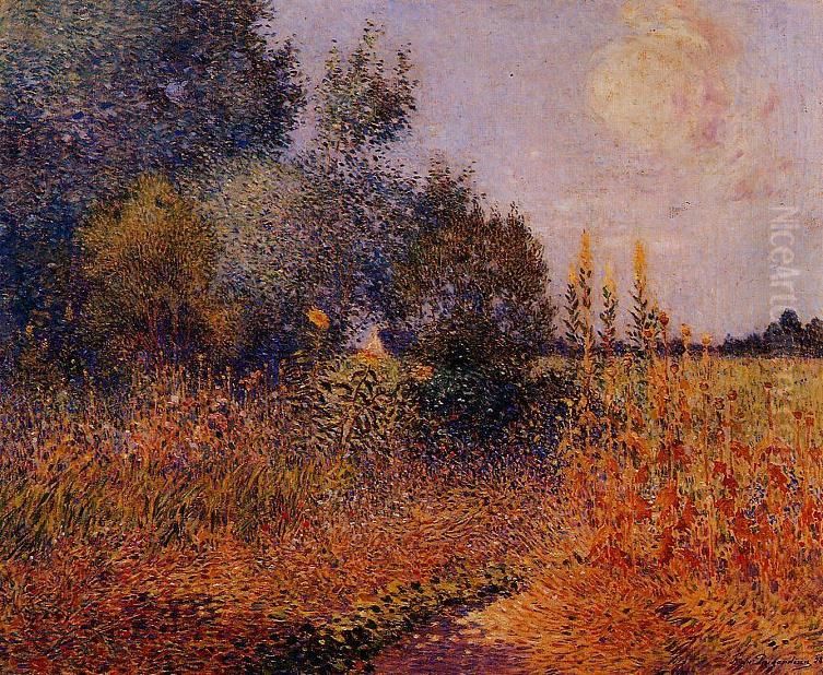 Flower Garden at Kervaudu Oil Painting by Ferdinand du Puigaudeau