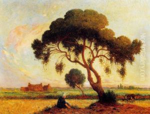 Breton Woman Seated under a Large Tree