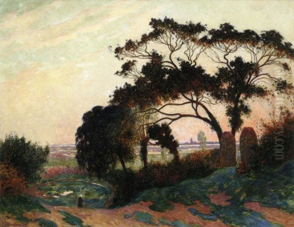 Landsape, Hills of Guerande Oil Painting by Ferdinand du Puigaudeau