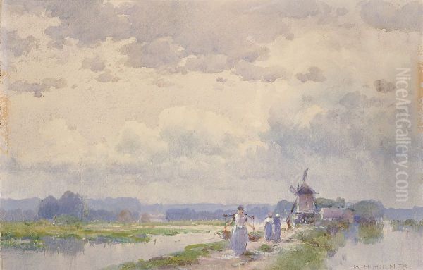 In Holland Oil Painting by William Henry Holmes