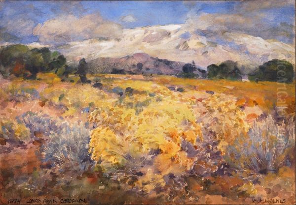 Long's Peak, Colorado, 1874 Oil Painting by William Henry Holmes