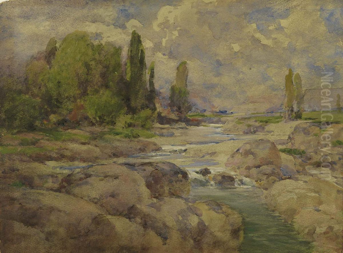 The Normal Rock Creek Oil Painting by William Henry Holmes