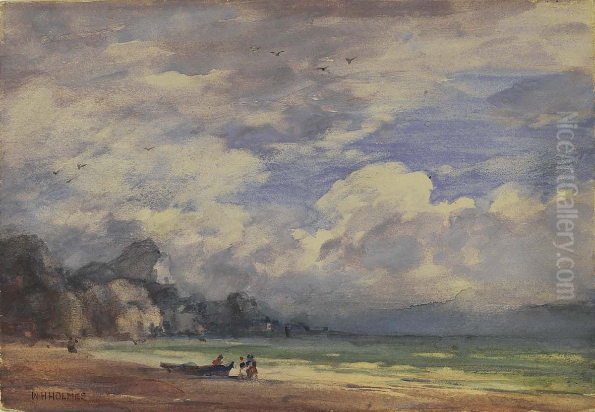 On the California Coast Oil Painting by William Henry Holmes