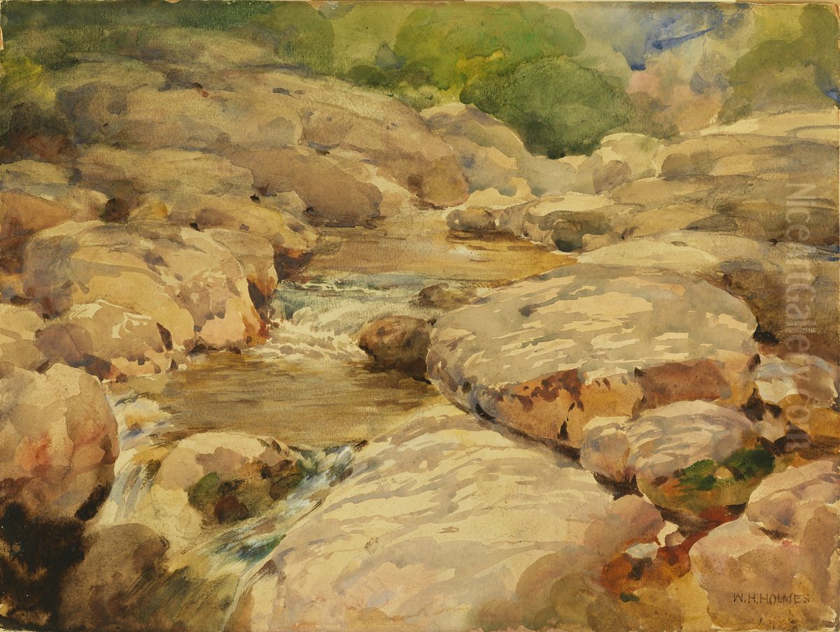 The Placid Potomac Oil Painting by William Henry Holmes