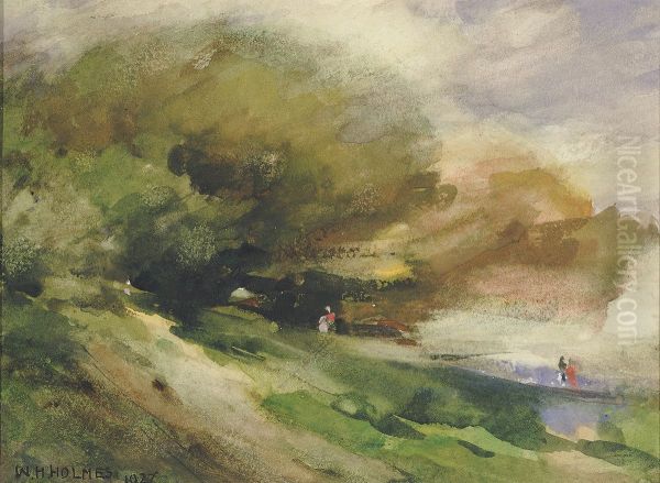 The Shaded Walk Oil Painting by William Henry Holmes