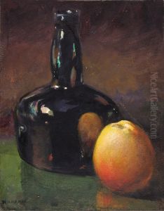 Still Life--Apples and Bottle