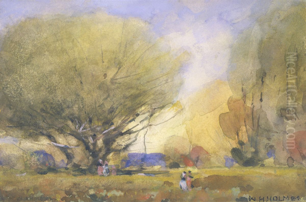 (Summer Scene) Oil Painting by William Henry Holmes