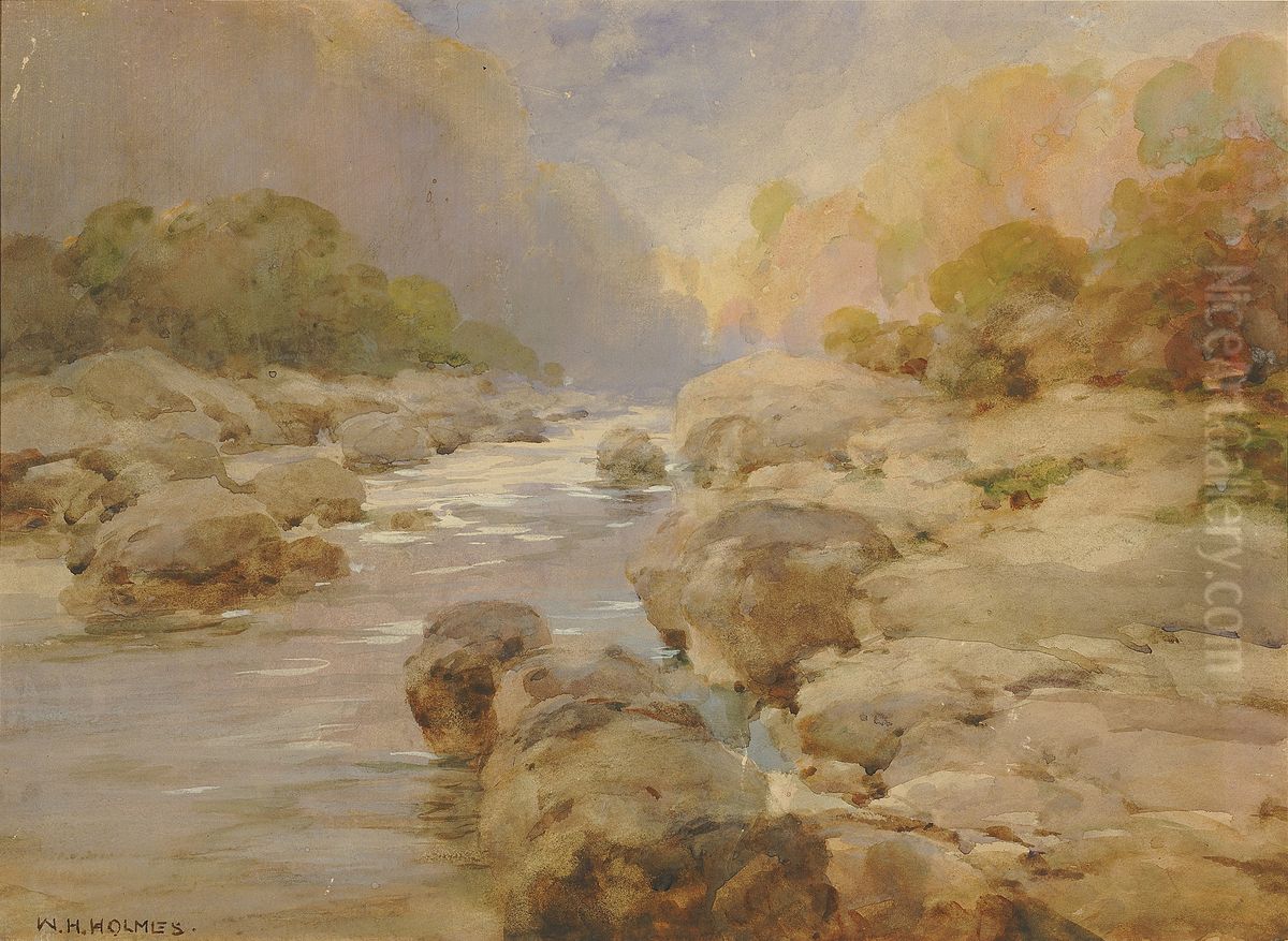 Unmodified Rock Creek, about 1910 Oil Painting by William Henry Holmes