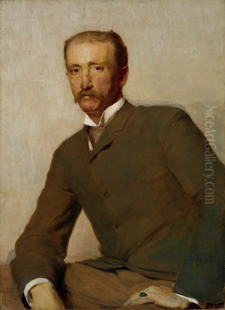 Portrait of Frank Hamilton Cushing Oil Painting by Thomas Hovenden
