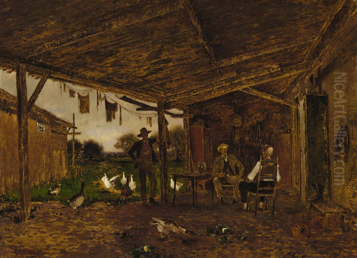 Friendly Neighbors Oil Painting by Alfred Cornelius Howland