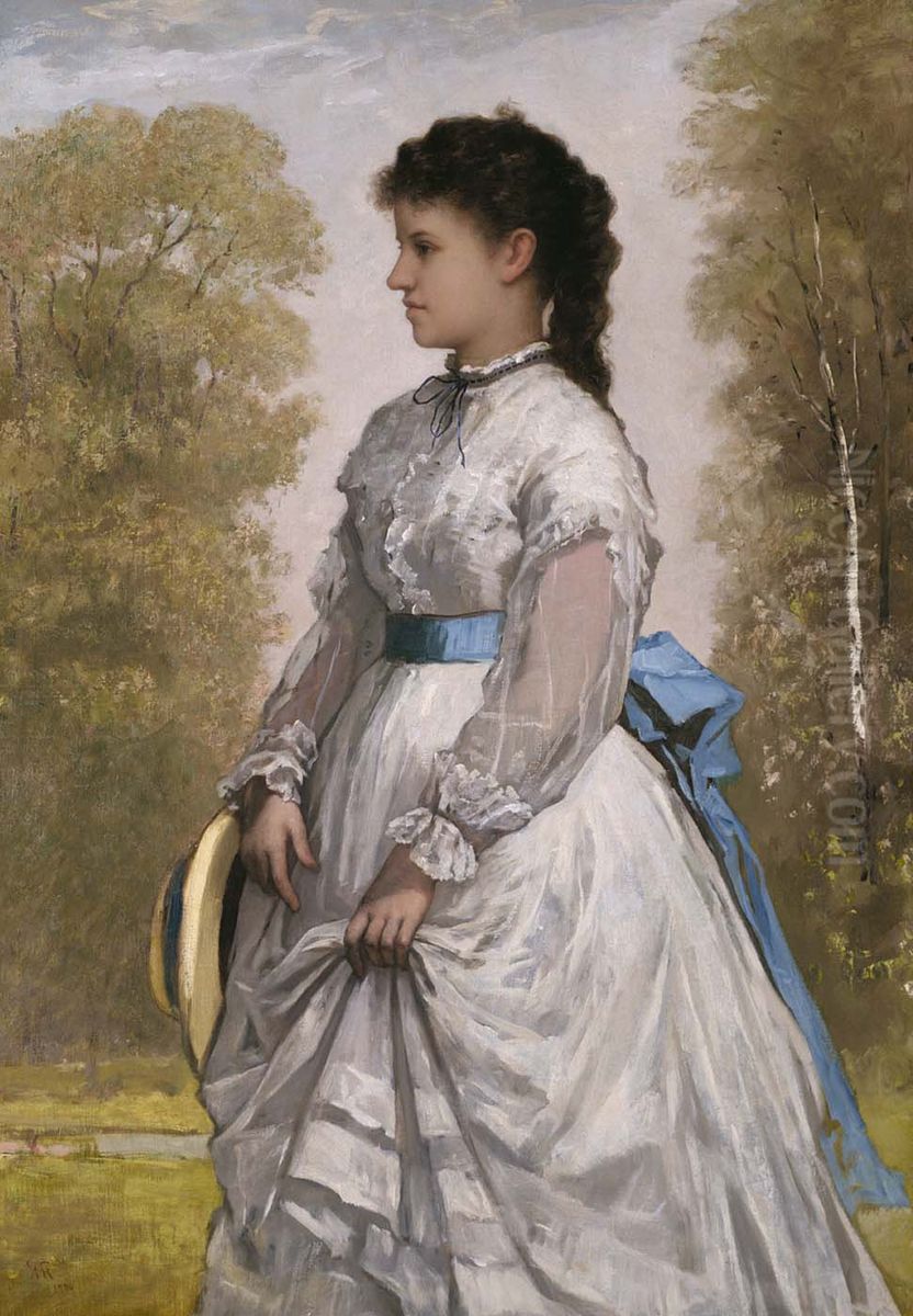 Portrait of Agnes Elizabeth Claflin Oil Painting by William Morris Hunt