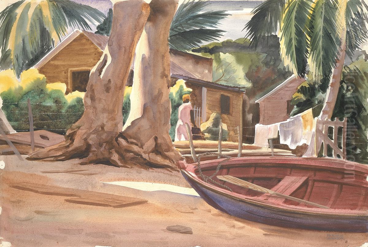 Boatbuilder's Houses, St. Johns Oil Painting by Mitchell Jamieson